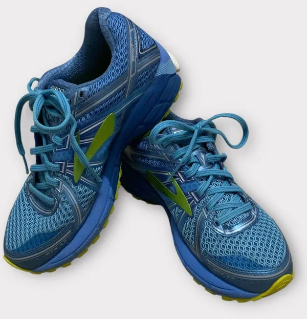 Brooks Adrenaline GTS 17 Azure Blue Lime Punch Size 7 - Image 9