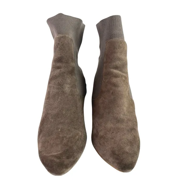 Steve Madden Richter Women's Gray Brown Suede Ankle Sock Booties Boots Size 7.5 - Image 2