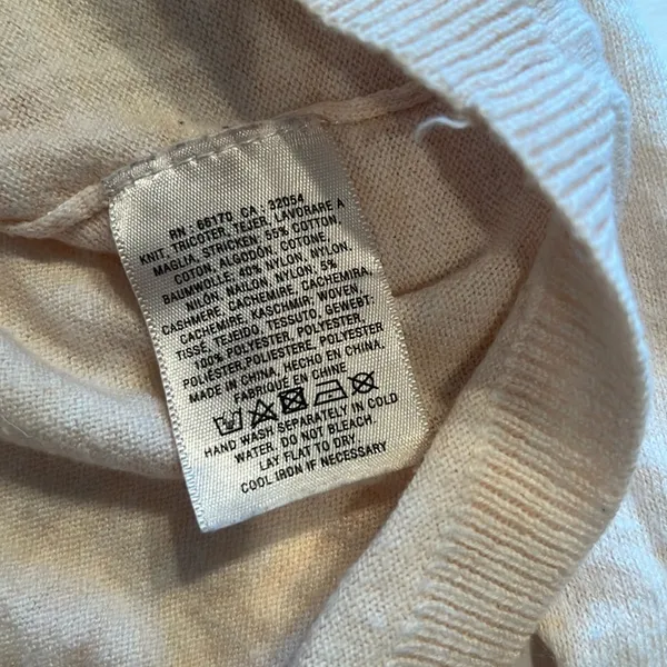 Anthropologie Angel Of The North Sweater Womens Medium Cardigan Cream Tie Front - Image 9