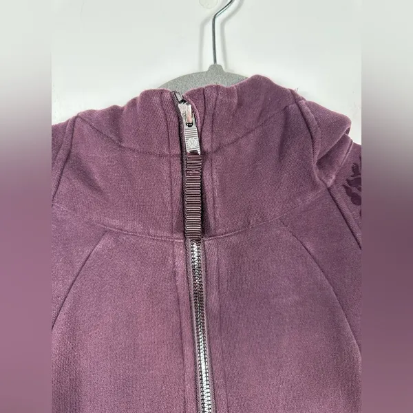 Lululemon Scuba Hoodie Floral‎ Flock Plum Zip Up Jacket Women’s Size 8 - Image 6