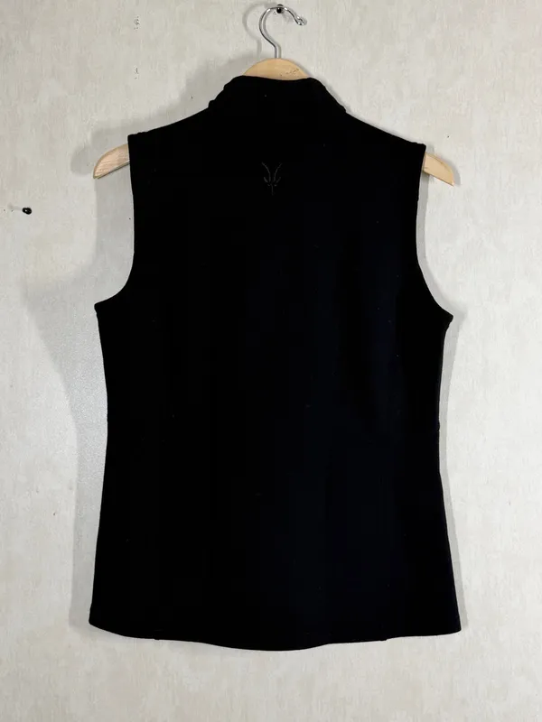 ibex Women’s Merino Wool Full Zip Vest Sleeveless in Black M - Image 6