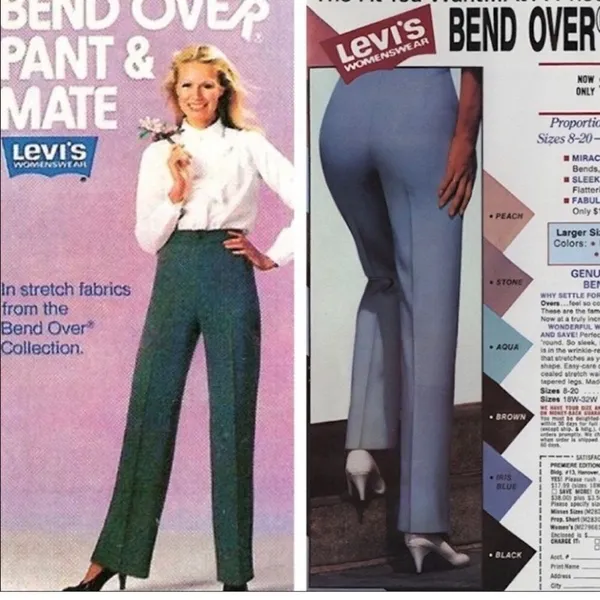 Vintage 80s Levi‘s Bend Over Pants Slacks Size 22 Tall Baby‎ Pink NEW Deadstock - Image 2