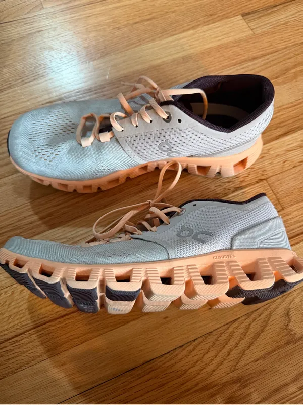 On Running Women's Cloud X Silver & Almond Athletic Sneakers- 7.5 - Image 6