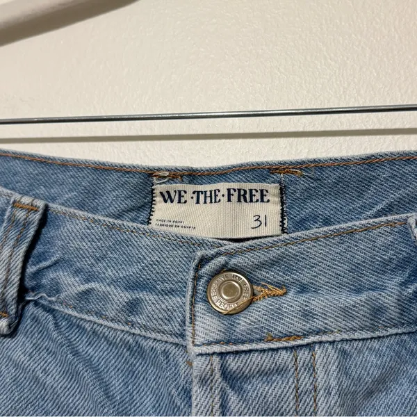 NEW We The Free Now Or Never Denim Shorts Moon Child Light Blue NWT - Image 5