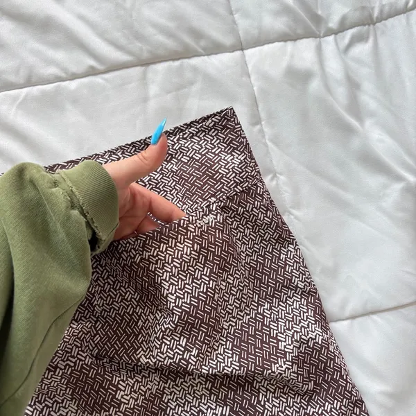 IZOD Golf Skirt Skort Womens 2 Brown White Geometric Activewear Quiet Luxury‎ - Image 8