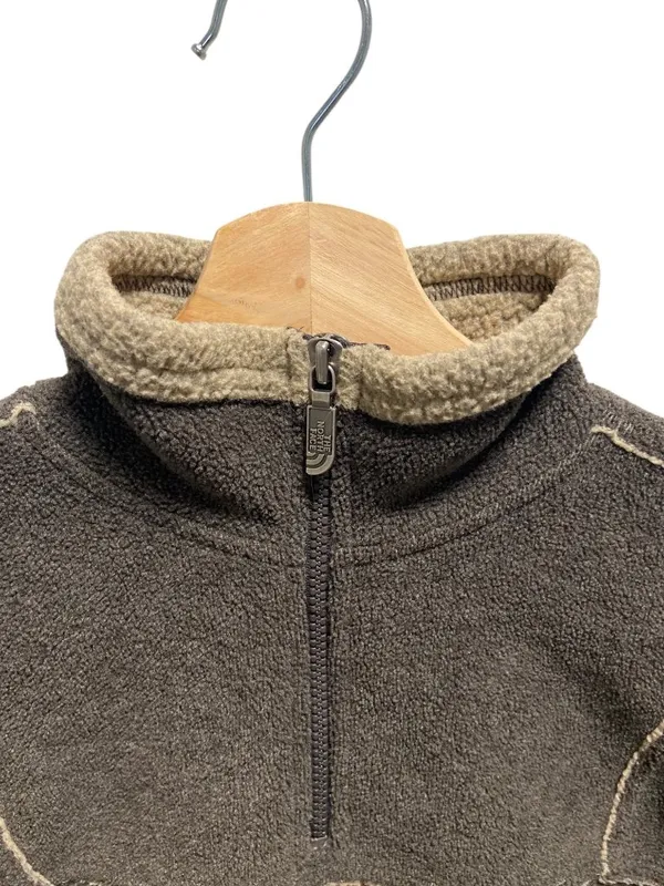 The North Face Vintage Y2K Fleece Quarter Zip Pullover Jacket Brown Size S Cozy - Image 9