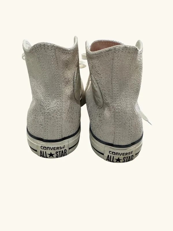 Converse Chuck Taylor All Star Hi Top Metallic Iridescent Crackle Leather 10 - Image 5