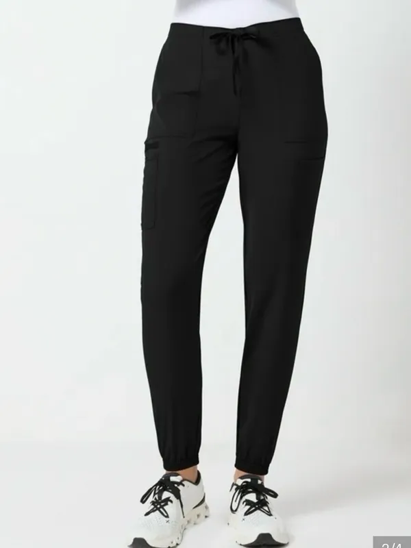 Scrubstar black cargo drawstring scrub pant‎ large - Image 2