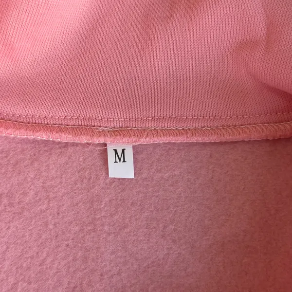 Women's Pink 1/4 Zip High Neck Sweatshirt Size Medium #260635 - Image 6