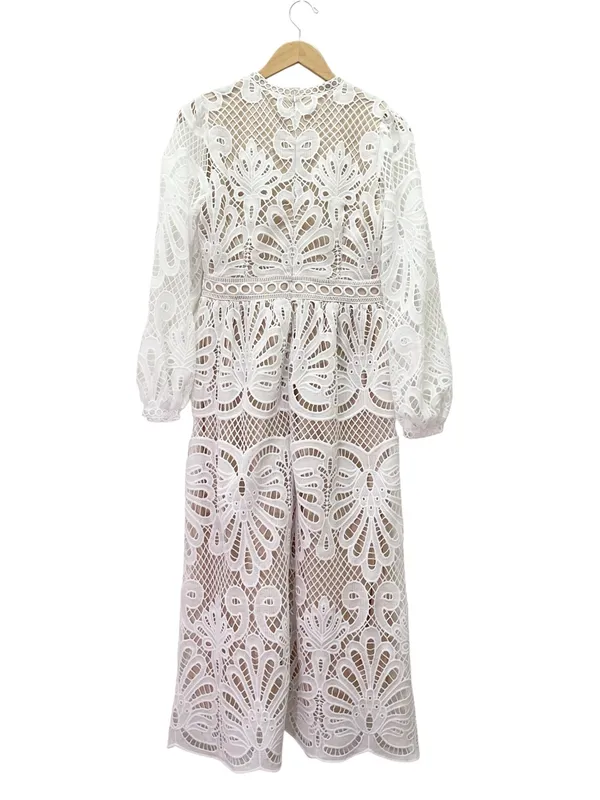NWT Baltic Born Eldora Lace Midi Dress M Off White Long Sleeve Bridal Wedding - Image 3