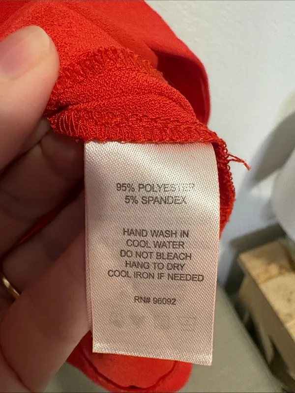 Classic coral Red Short-Sleeve Shift Dress size 4 - Image 3
