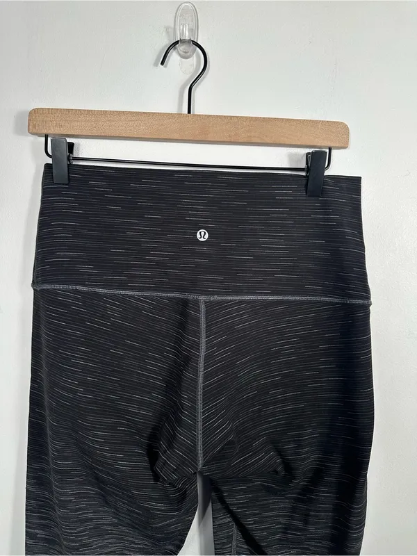 Lululemon Wunder Under Hi Rise Ombre Melange Leggings 12 Black‎ Deep Coal - Image 6