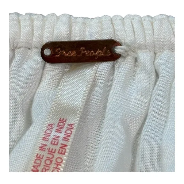 Free People Adella Mini Dress Womens Small Ivory White Boho‎ Open Back Button - Image 13