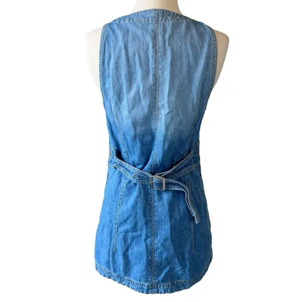 Free People We The Free Out Of Office Vest Dress in Busy Blue - Image 12