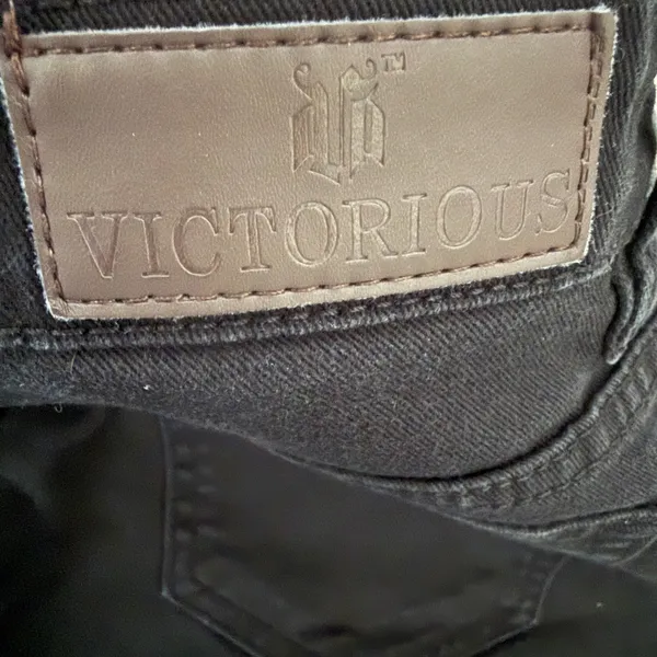 Victorious Men’s Black Stretch Denim Jeans W36 L30 – Cotton Spandex Modern Fit – Excellent - Image 6