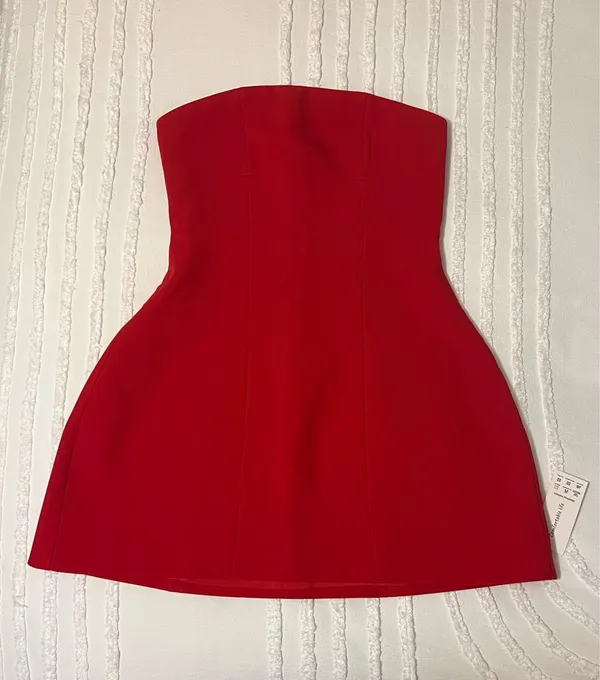 Strapless Mini Dress Red - Image 6