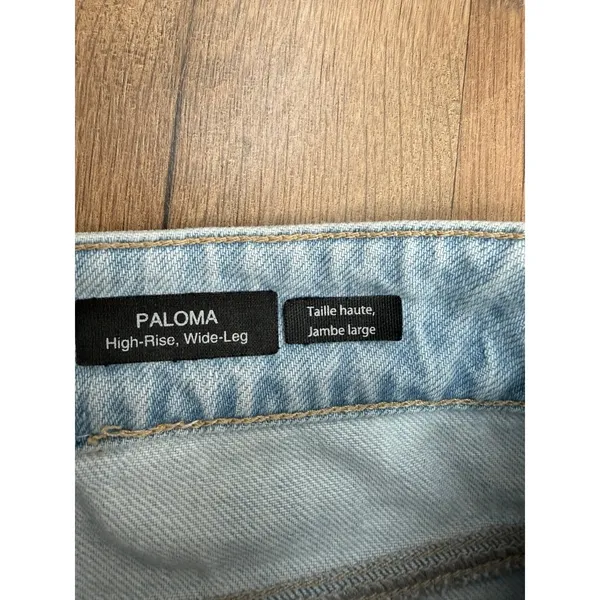 Mavi Paloma High Rise Wide Leg Jeans Light Wash‎ 100% Cotton Size 27 - Image 4