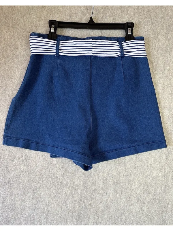 Altar'd State Skort Skirt Shorts Blue Belt Zip Women’s Medium Cotton Blend - Image 5