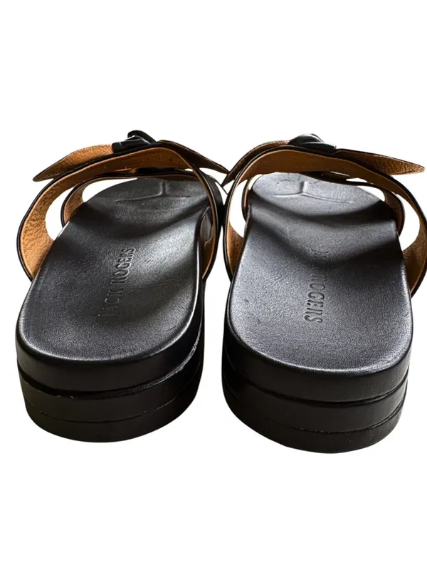EUC Jack Rogers Leather Monica Double Knot Slide Sandals Black Size 9 - Image 6
