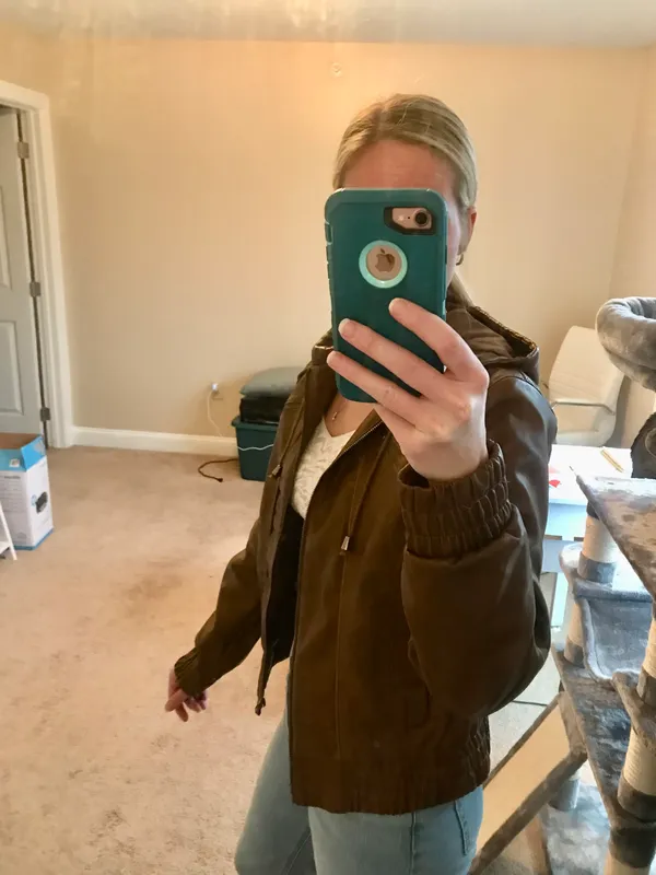 Brown Leather Jacket Size L - Image 4