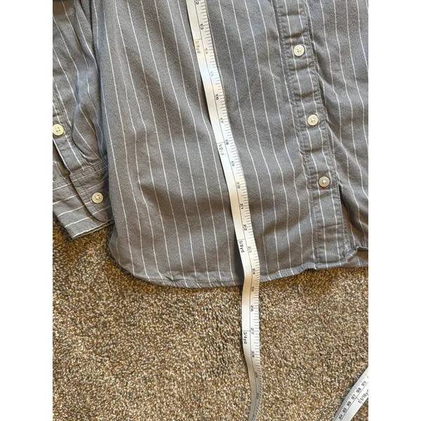Aerie Off Duty Flannel Pajama Set. Gray/white. Size XXS - Image 4