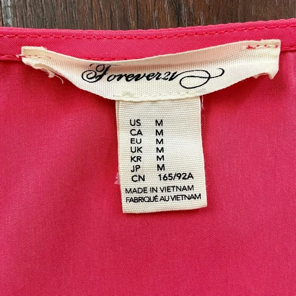 FOREVER 21 pink/coral top, size M - Image 7