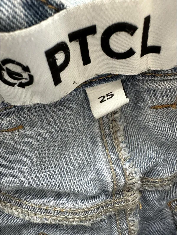 PTCL Utility High Waist Wide Leg Jeans Light Wash Indigo Size 25 - Image 10
