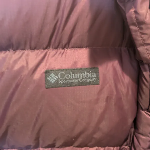 Columbia Purple Down Filled Long Sleeve Full Zip Puffer Jacket Sz Large - Image 10