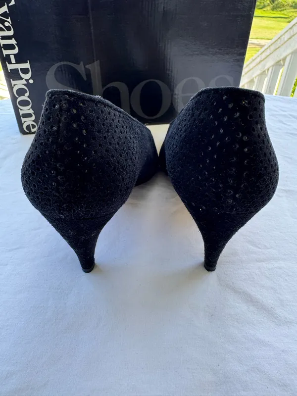 Evan-Picone Black Suede Pumps - Image 3