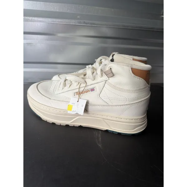 Reebok Club C Form Hi Sneakers Women's US 10 White Leather Shoes High Top B-1 - Image 4