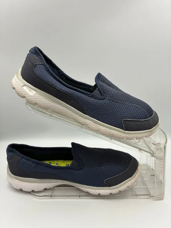 Danskin Now Womens Slip-On Walking Sneakers 8 Casual Mesh Navy Comfort Shoes - Image 8