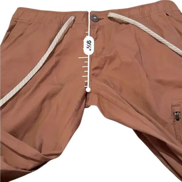 Vuori Ripstop Pant Two Way Organic Stretch Pants in Light Terracotta‎ Sz M - Image 5