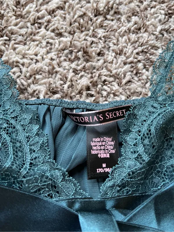 Victoria's Secret Pleated Rhinestone Strap Babydoll Chemise - Image 2