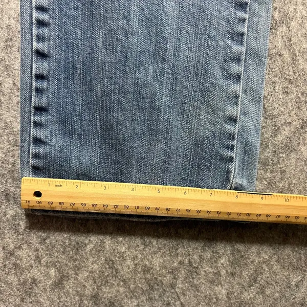Vintage Y2K Old Navy Blue Jeans Ultra Low Waist Stretch Bootcut Denim‎ Size 12 - Image 4