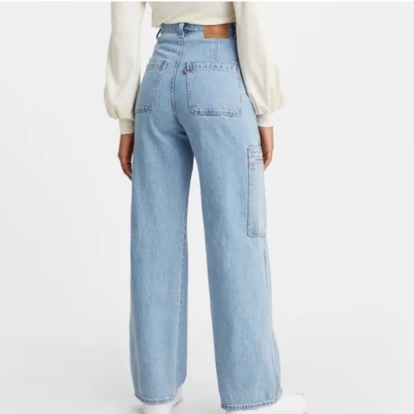 Levi's Utility High Loose Cargo Jeans in‎ Blue Size 27 - Image 2
