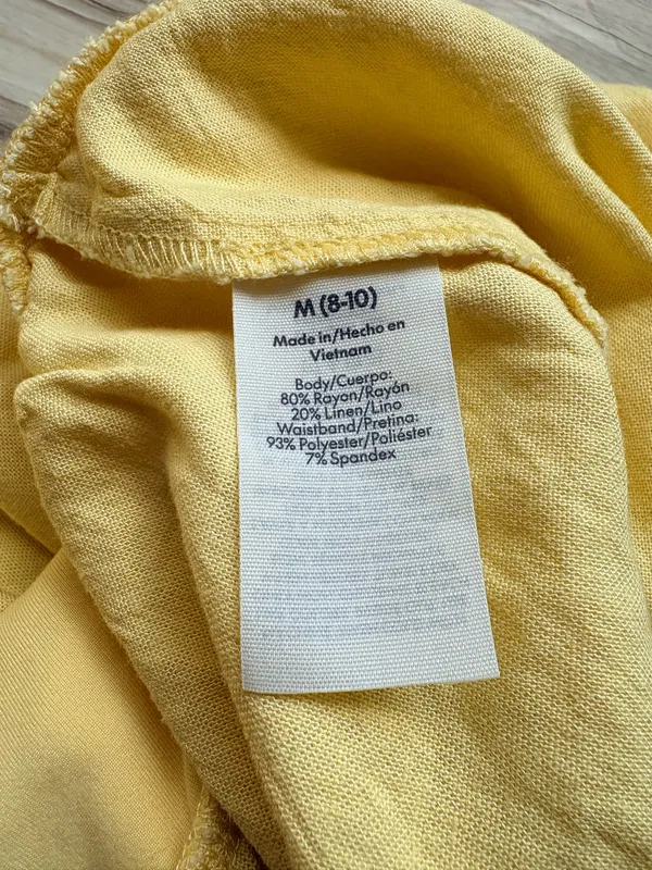 No Boundaries Wide Leg Yellow Roll Waist Pants - Image 7