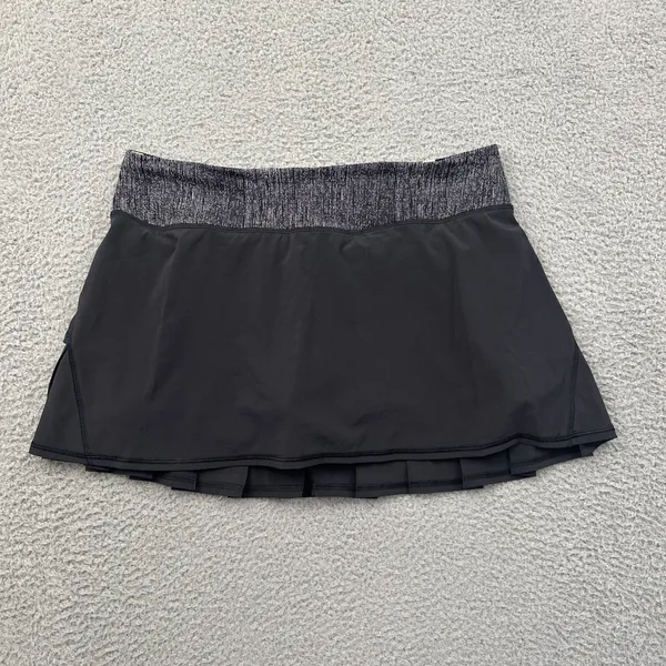 Lululemon Run Pace Setter Skirt Skort Black Athletic Athleisure Tennis Women's 8 - Image 2