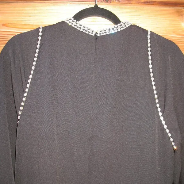 Mac Duggal 26612 Womens Raglan Long Sleeve Black Gown Dress - Image 11