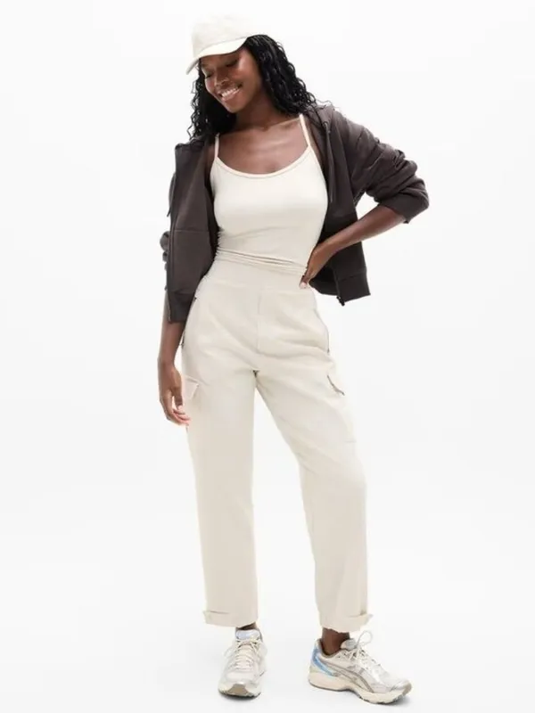 New Athleta 8P Endless Cargo Pant Bone White Size 8 Petite - Image 4