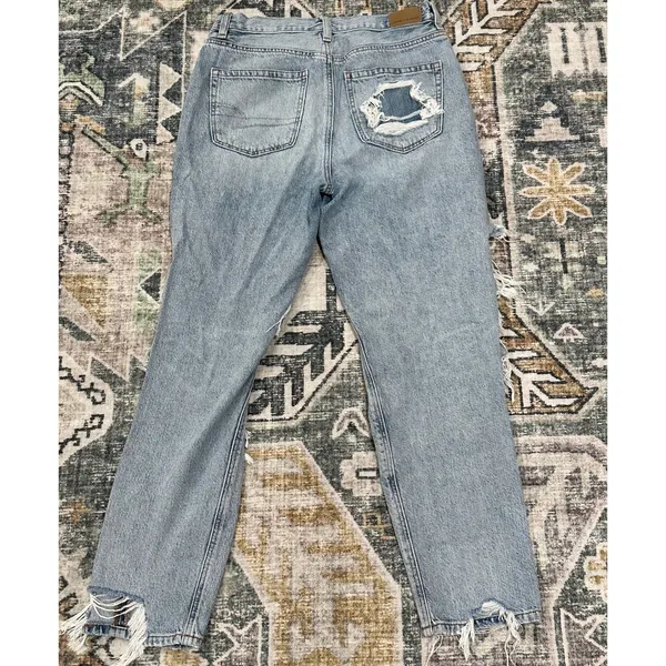 American Eagle Ripped Distressed Mom Jeans - Image 3