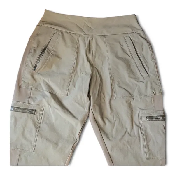 Athleta Headlands Hybrid Cargo Tight Pants Peat Taupe Size 10 - Image 5