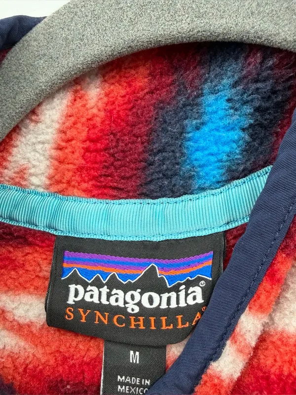 Patagonia Synchilla Snap-T Fleece Women M Wild Desert Red Aztec FA15 - Image 6