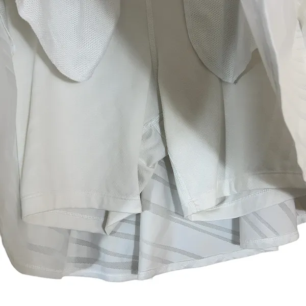 Nike Dri-FIT Diagonal Stripe Mesh Tennis Skort White Athletic Sporty Size S - Image 3