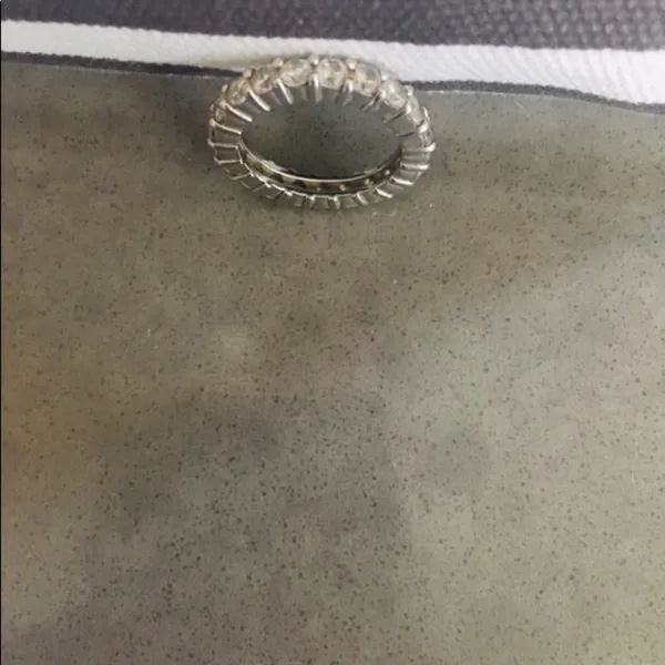Sterling silver simulated diamond band🔹🔹🔹ring - Image 4