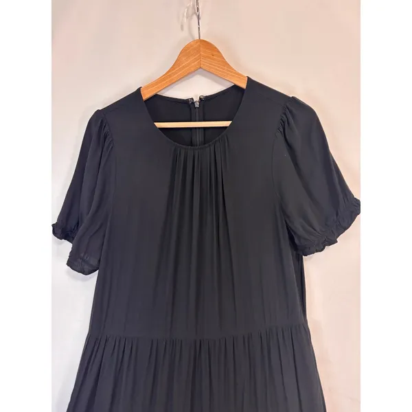 J.Crew‎ Re-Imagined Tiered Maxi Dress Womens S Black Puff Sleeve Pockets Cottage - Image 6