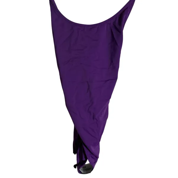 PacSun Eco Purple Rita Tie Back Ruched One Piece Swimsuit Size Small - Image 3