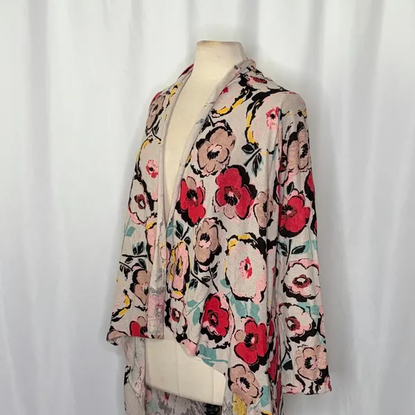 Anthropologie SPARROW Flora Exemplar Long Duster Cardigan‎ Sweater Linen Medium - Image 6