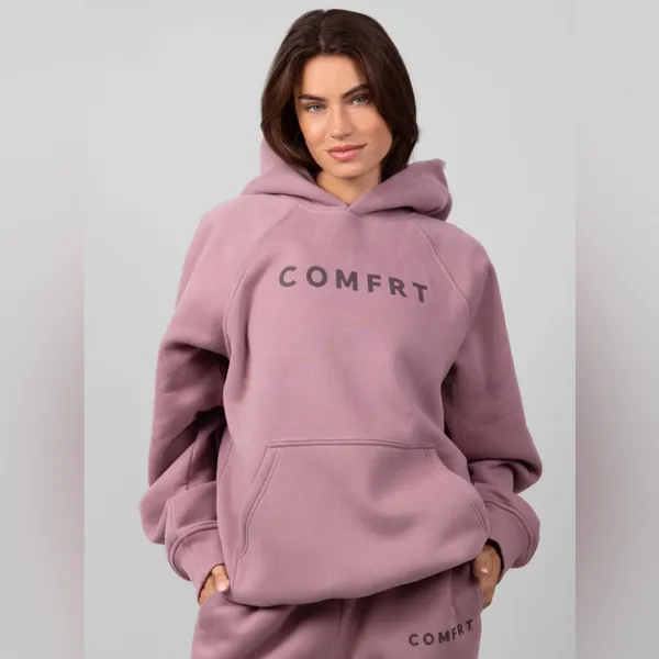 NWT Comfrt Tranquil HEAVYWEIGHT Orchid Hoodie - Image 4