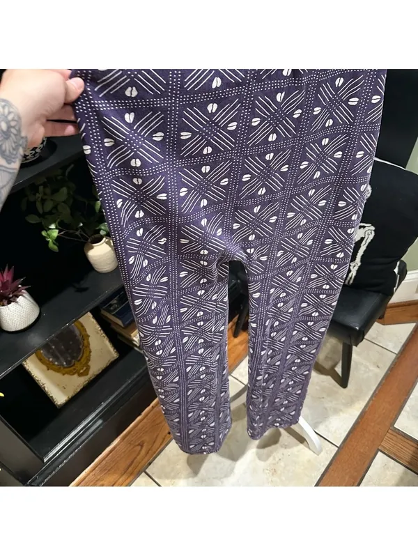 Ade + Ayo Purple Geometric Print Button-Front Jumpsuit – Tagged XXL, Fits Like M - Image 4