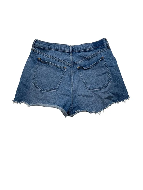 Abercrombie & Fitch 16 33 90s relaxed high rise Medium Blue Denim Cutoff Shorts - Image 9